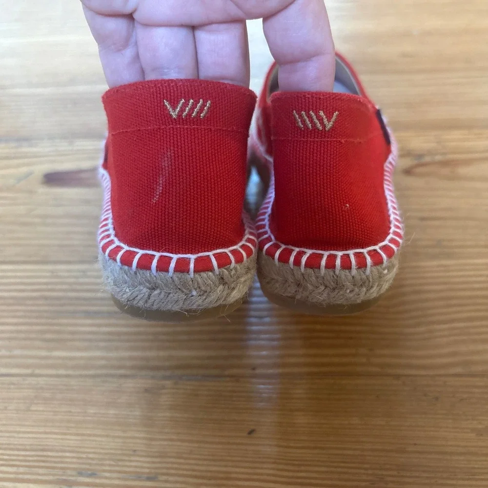 Viscata Espadrilles Women Red Canvas Hand Made in Spain SIZE 39